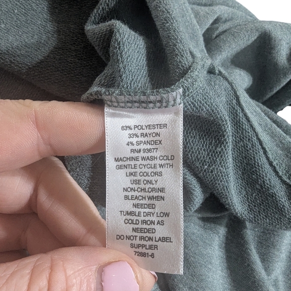 🌿 Xersion Lace-Up T-Shirt Dress – Women’s XL – Sage Green – Pockets - Picture 8 of 8